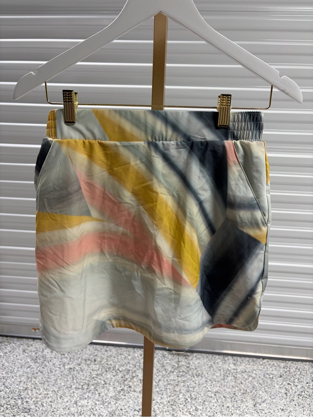 Calia XS Watercolor Print  Skirt - Soft Pastel Palette NWT